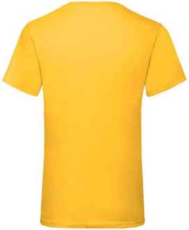 Fruit of the Loom Heren Valueweight V Neck T-shirt (Zonnebloem) - maat 3XL Geel