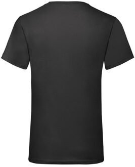 Fruit of the Loom Heren valueweight v neck t-shirt Zwart - XL