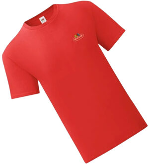 Fruit of the Loom Heren vintage logo bedrukt t-shirt Rood - XXL / XXXL