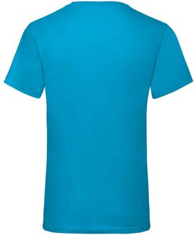 Fruit of the Loom Heren Waarde V Hals T-shirt (Azuurblauw) - maat 2XL
