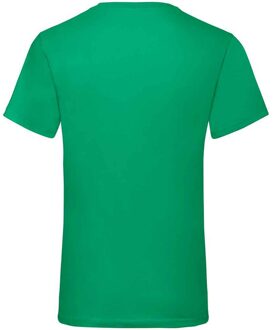 Fruit of the Loom Heren Waarde V Hals T-shirt (Kelly Groen) - maat S