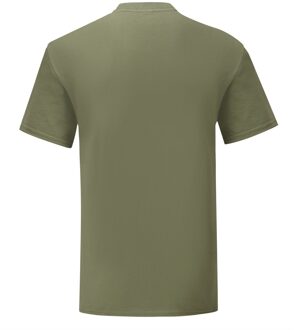 Fruit of the Loom Iconisch T-shirt voor heren (set van 5) (Klassiek Olijfgroen) - maat M Veelkleurig