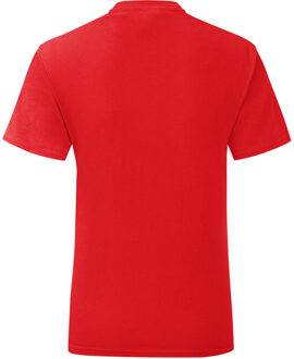 Fruit of the Loom Iconisch T-shirt voor heren (set van 5) (Rood) - maat