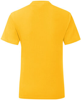 Fruit of the Loom Iconisch T-shirt voor heren (set van 5) (Zonnebloem Geel) - maat L Veelkleurig