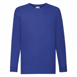 Fruit of the Loom Jongens longsleeve T-shirt - Kleur: Blauw, Maat: 164