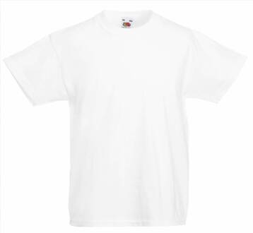 Fruit of the Loom Jongens t-shirts 12 pack Original T - Kleur: Wit, Maat: 104