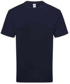 Fruit of the Loom Katoenen uniseks T-shirt voor volwassenen (Deep Navy) - maat Blauw