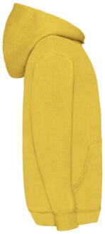 Fruit of the Loom Kinder/kids classic 260 hoodie Geel - 140/146