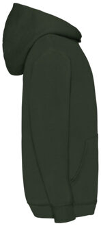 Fruit of the Loom Kinder/kids classic 260 hoodie - maat 128 Groen