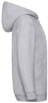 Fruit of the Loom Kinder/kids classic heather full zip hoodie - maat 164/170 Grijs
