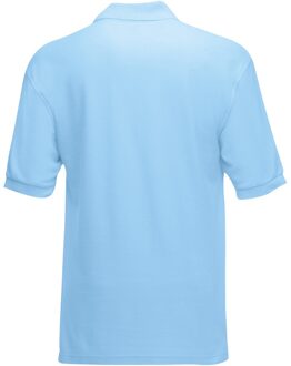 Fruit of the Loom Kinder/Kids Piqué Poloshirt met Korte Mouwen (Hemel Blauw) - maat 7-8J / 122-128cm