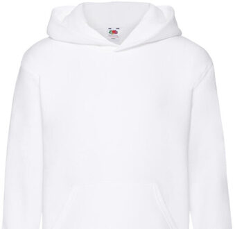 Fruit of the Loom Kinder/kids premium effen hoodie Wit - 116
