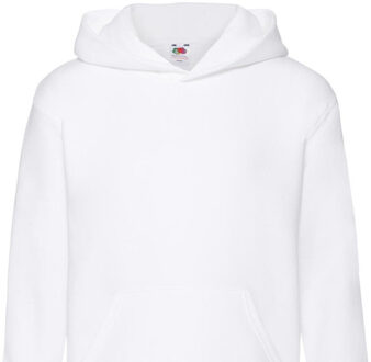 Fruit of the Loom Kinder/kids premium effen hoodie Wit - 140/146
