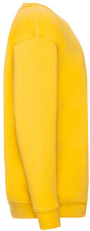 Fruit of the Loom Kinder/kids premium sweatshirt met inzetstuk Geel - 128