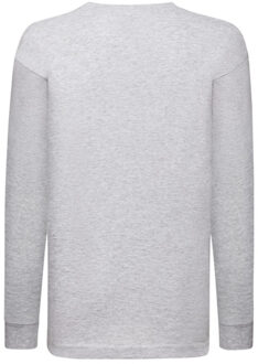Fruit of the Loom Kinder/kids valueweight heather t-shirt met lange mouwen Grijs - 140/146