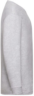 Fruit of the Loom Kinder/kids valueweight heather t-shirt met lange mouwen - maat 128 Grijs