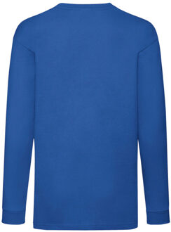 Fruit of the Loom Kinder/kids valueweight t-shirt met lange mouwen Blauw - 104