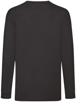 Fruit of the Loom Kinder/kids valueweight t-shirt met lange mouwen - maat 104 Zwart