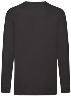Fruit of the Loom Kinder/kids valueweight t-shirt met lange mouwen - maat 128 Zwart