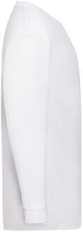 Fruit of the Loom Kinder/kids valueweight t-shirt met lange mouwen Wit - 116