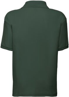 Fruit of the Loom Kinder/Kinder 65/35 Effen Piqué Poloshirt (Fles groen) - maat 5-6J / 110-116cm