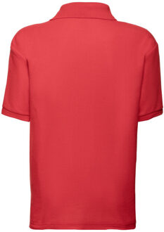 Fruit of the Loom Kinder/kinder 65/35 poloshirt - maat 128 Rood