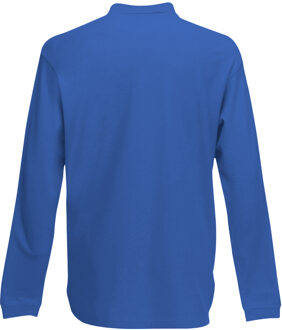 Fruit of the Loom Kinder Polo Lange Mouwen 65/35 Piqué / Kinderpolo (Royaal Blauw) - 12-13J / 152-158cm