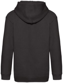 Fruit of the Loom Kinder Unisex Premium 70/30 Sweatshirt met Capuchon / Hoodie (Zwart) - maat 5-6J / 110-116cm