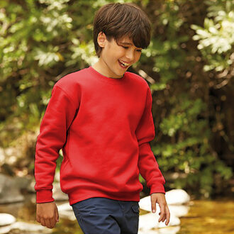 Fruit of the Loom Kinder Unisex Premium 70/30 Sweatshirt (Rood) - maat 9-11J / 128cm-146cm