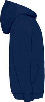 Fruit of the Loom Kinder Unisex Sweatshirt Met Capuchon / Hoodie (Marine) - maat 14-15J / 164-170cm Navy