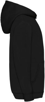 Fruit of the Loom Kinder Unisex Sweatshirt Met Capuchon / Hoodie (Zwart) - 9-10J / 134-140cm