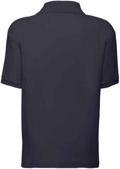 Fruit of the Loom Kinderen /Kinder Poly/ Katoen Piqué-Poloshirt Voor Kinderen. (Deep Navy) Blauw