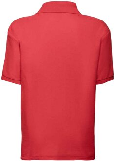 Fruit of the Loom Kinderen /Kinder Poly/ Katoen Piqué-Poloshirt Voor Kinderen. (Rood) - 7-8J / 122-128cm