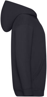 Fruit of the Loom Kinderen / Kinder Unisex Sweatshirt met capuchon (Donker Marine) - maat 7-8J / 122-128cm Blauw