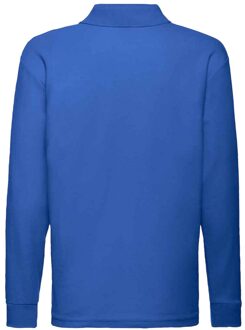 Fruit of the Loom Kinderen/Kinderen Lange Mouw Pique Polo Shirt (Koningsblauw) - maat 5-6J / 110-116cm