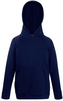Fruit of the Loom Kinderen Unisex Lichtgewicht Sweatshirt Met Capuchon / Hoodie (Donker Navy) Blauw - 5-6J / 110-116cm