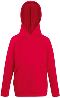 Fruit of the Loom Kinderen Unisex Lichtgewicht Sweatshirt Met Capuchon / Hoodie (Rood) - 12-13J / 152-158cm