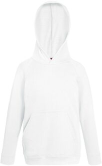 Fruit of the Loom Kinderen Unisex Lichtgewicht Sweatshirt Met Capuchon / Hoodie (Wit) - 12-13J / 152-158cm