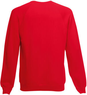 Fruit of the Loom Kinderen Unisex Raglan mouwen Sweatshirt (Rood) - maat 12-13J / 152-158cm
