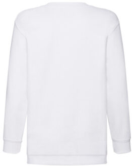 Fruit of the Loom Klassiek effen sweatshirt voor kinderen/kinderen - maat 140/146 Wit