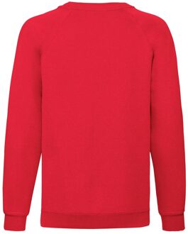 Fruit of the Loom Klassiek raglan sweatshirt voor kinderen/kinderen Rood