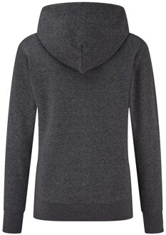 Fruit of the Loom Klassieke Dames Fit Sweatshirt Met Capuchon (Donker Heather) Donkergrijs - XS