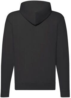 Fruit of the Loom Klassieke herenhoodie met rits (Zwart) - XL