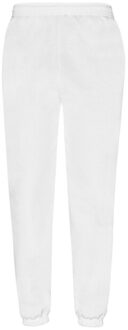 Fruit of the Loom Klassieke uniseks joggingbroek met elastische manchetten Wit - XS