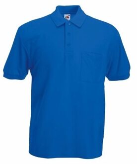 Fruit of the Loom Kobaltblauw poloshirt korte mouw voor heren 2XL (56)