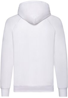 Fruit of the Loom Lichtgewicht capuchontrui voor volwassenen (Wit) - M