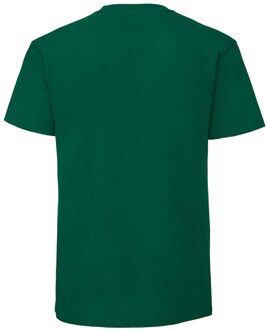Fruit of the Loom Mens Ringgesponnen Premium Tshirt (College Groen) - maat S Donkergroen