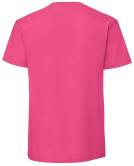 Fruit of the Loom Mens Ringgesponnen Premium Tshirt (Fuchsia)