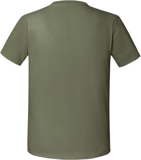 Fruit of the Loom Mens Ringgesponnen Premium Tshirt (Klassieke Olijf) - maat L Groen