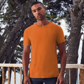 Fruit of the Loom Mens Ringgesponnen Premium Tshirt (Oranje) - 3XL
